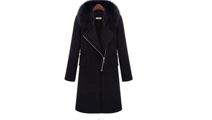 2024 New Winter Fur Collars Cashmere Coat Long With Thick Wool Cloth Coat Of Cultivate One'S Morality Women Clothing Plus Size