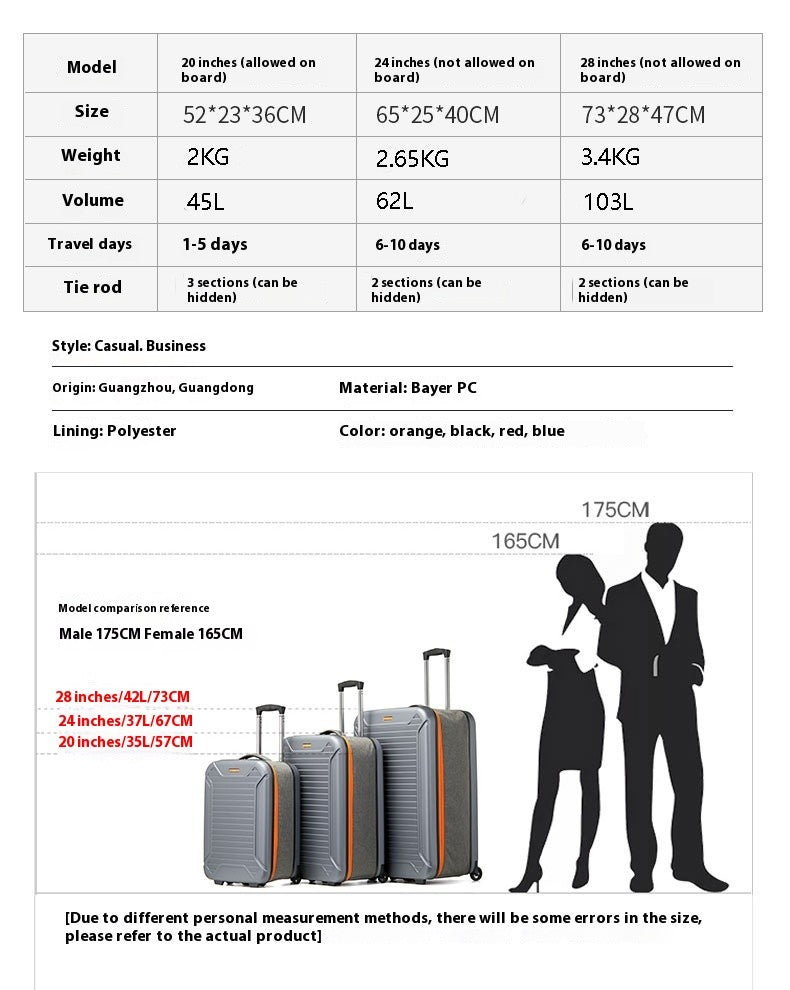 Nova mala de viagem dobrável, design multifuncional de 20 polegadas, para embarque e negócios, com senha