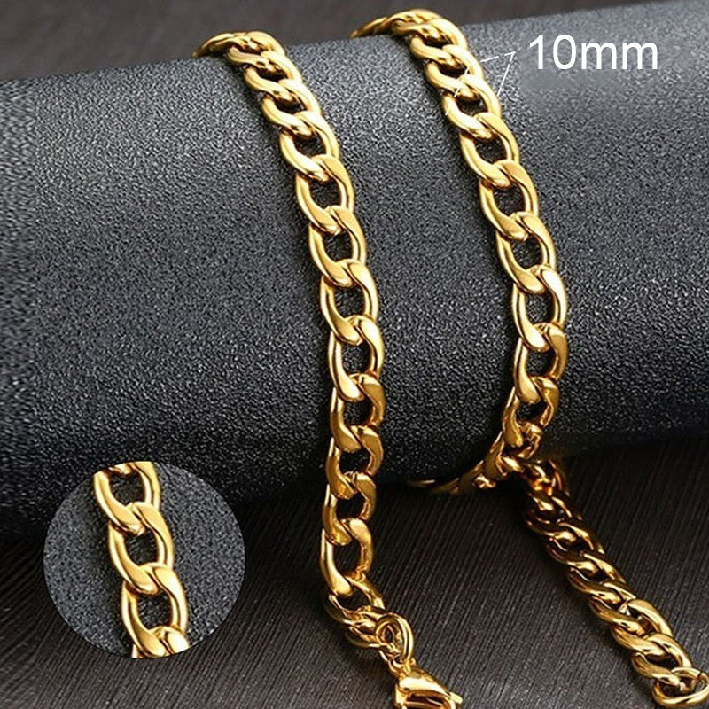 Vnox Colar Masculino Cubano Elo Corrente Aço Inoxidável Preto Cor de Ouro Gargantilha Masculina Colar Joias Presentes para Ele