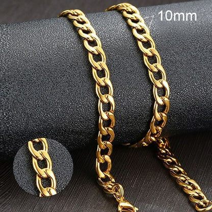 Vnox Colar Masculino Cubano Elo Corrente Aço Inoxidável Preto Cor de Ouro Gargantilha Masculina Colar Joias Presentes para Ele
