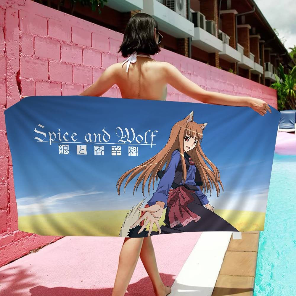 Spice And Wolf Beach Towel For Kids Personalized Bath Towel Pool Towel Vacation Gift Picnic Towel Party Gift