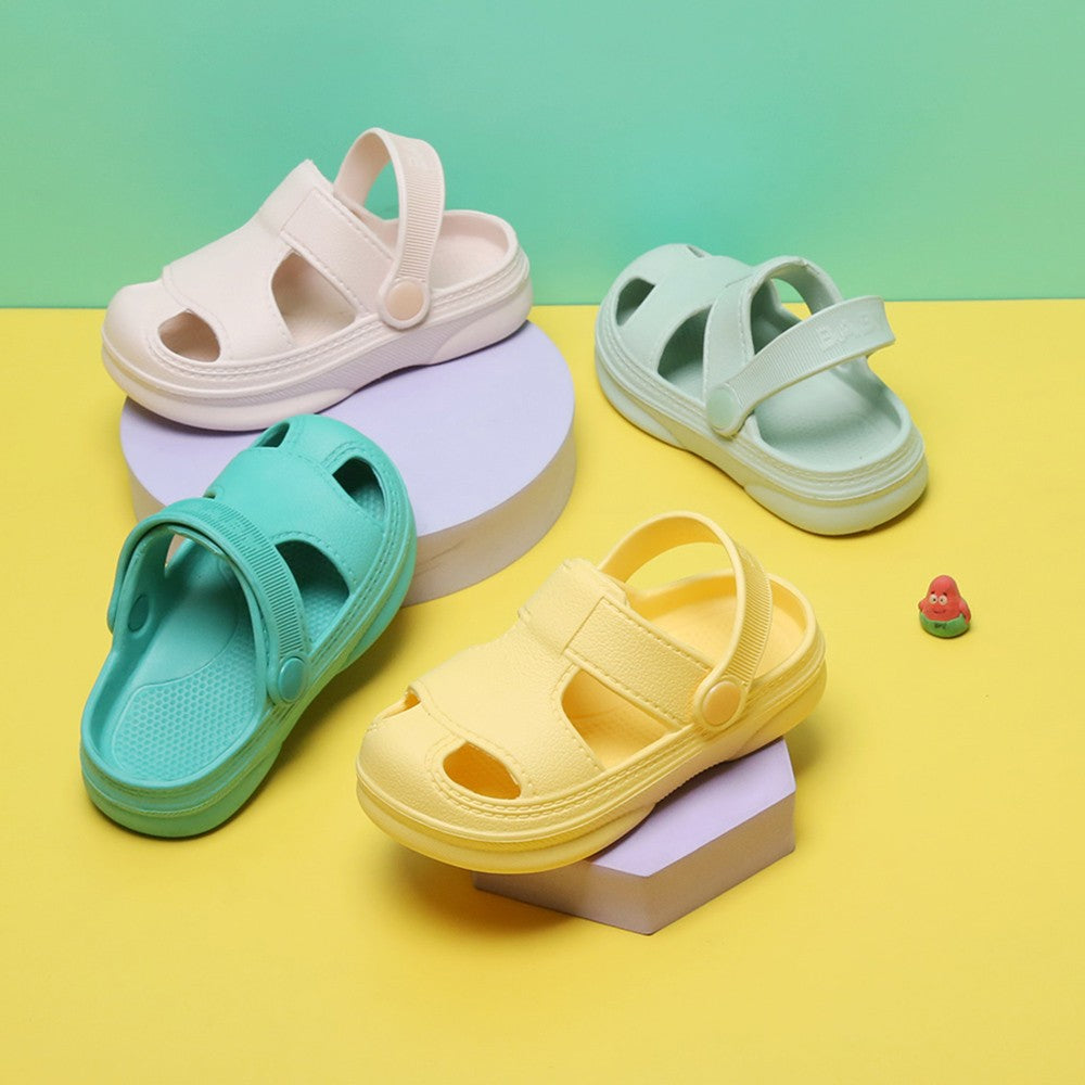 New Summer Children Shoes Non-Slip Slippers Baby Outdoor Fashion Hole Beach Sandals Slippers for Girl Boy Beach Children's Shoes