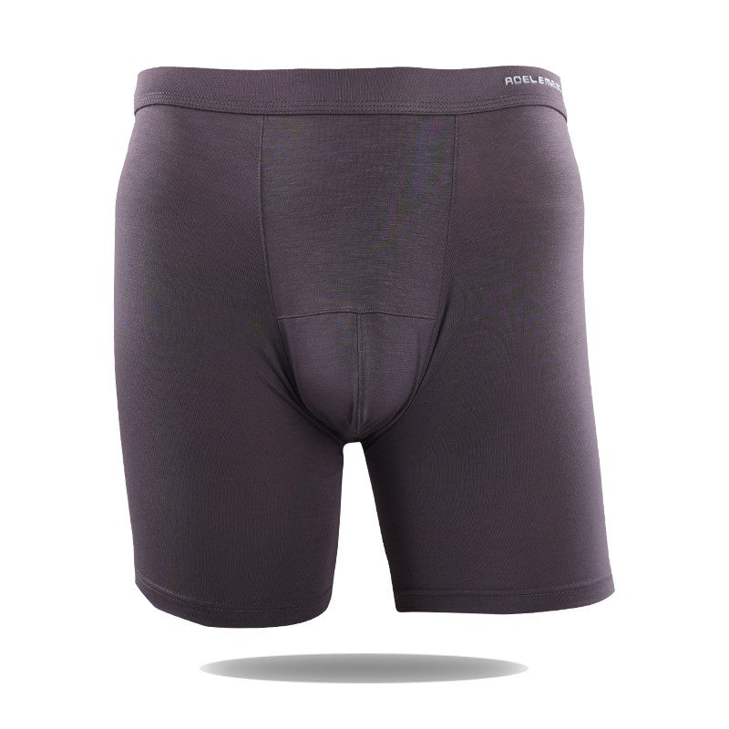 Men's Long Leg Boxer Briefs - Anti-Chafing, Breathable Modal Underwear, Quick-Dry Sports Compression Shorts for Running & Workou