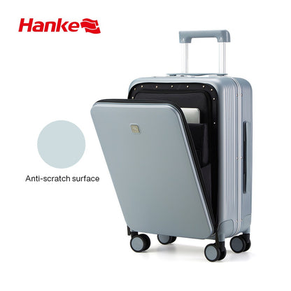 Hanke New Design Luggage Business Travel Suitcase Carry On Boarding Cabin Trolley Case PC Material Rolling Spinner Wheels