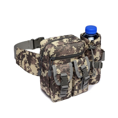 Outdoor Waist Bag Men Tactical Water Bottle Waterproof Bags Camouflage Hunting Hiking Climbing Bag Nylon Mobile Phone Belt Pack
