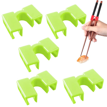 5PCS Training Chopsticks Replaceable Practice Chopsticks Plastic Non Slippery Heat Resistant Training Chopstick Right Left Hand