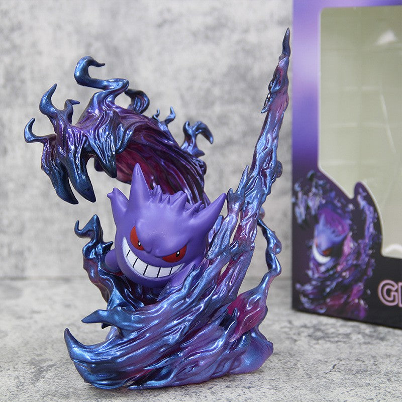 Estatueta de Pokémon Gengar de 18cm, Modelo de Ação de Anime, Estátua Colecionável para Exibição, Presente de Halloween, Natal e Aniversário