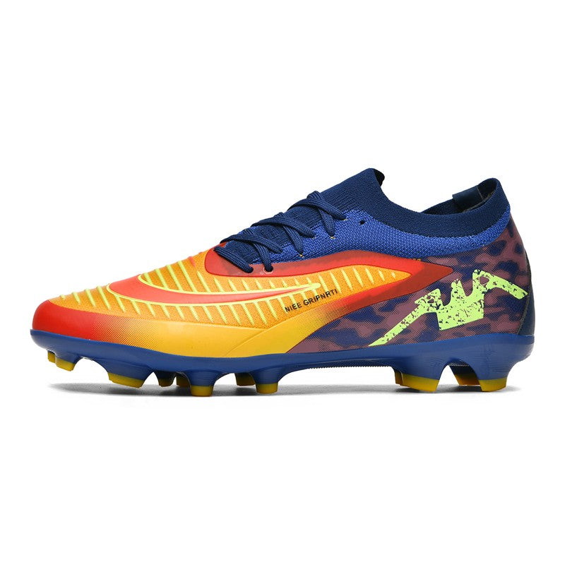 New Men's Soccer Shoes High-Top Soccer Cleats Outdoor Breathable Athletic Professional Spikes Youth Boys Football Shoes Unisex