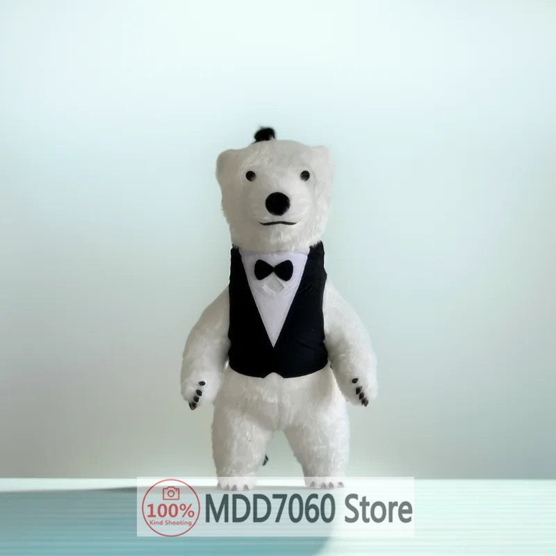 Giant Panda Inflatable Costume Street Funny Polar Bear Mascot Costume Party Role Playing Plush Inflatable Mascot Costume