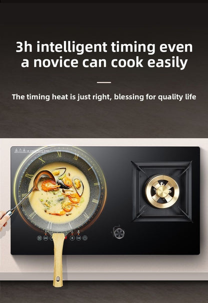Dual Fuel 3500W Gas Electric Cooker Household Concave Induction Cooktop Class Energy Built-in Countertop Natural Gas Easy Table