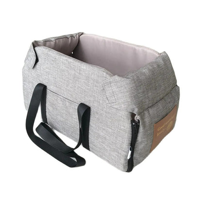 Assento de Carro para Cães Pequenos Assento para Console Central Assento Elevado para Carro Cesta de Transporte para Cães Portátil para Gatos Bolsa de Viagem de Segurança