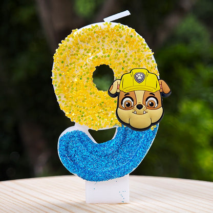Paw Patrol Candle 0-9 Number Candle Paw Patrol Cartoon Character Party Cake Plug-in Birthday Cake Decoration Baby Shower Gift
