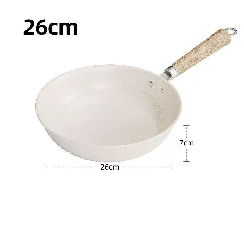 Deepen Non-Stick Frying Pan Wok Medical Stone Household Steak Pancake Pot Induction Cooker Gas Stove Universal Kitchen Cookware