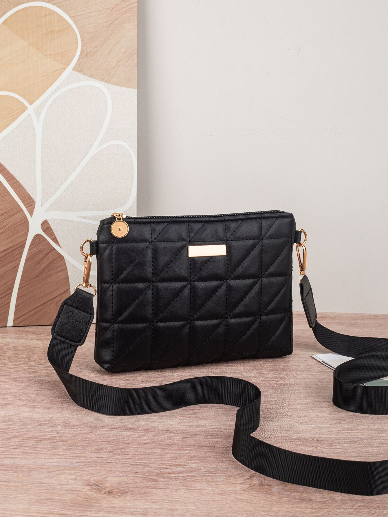 Small square handbag, mini phone bag, new style bag, compact embroidery, fashionable ladies' coin purse triangle