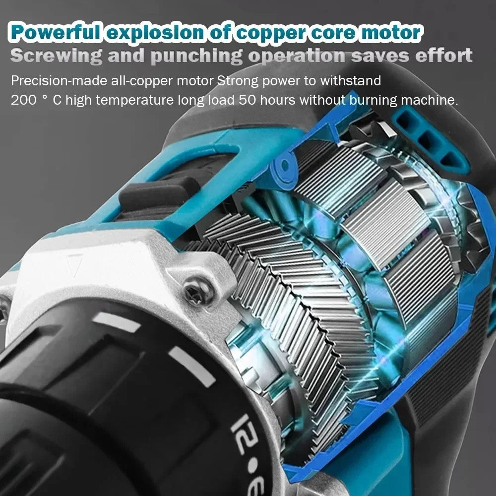 Parafusadeira/furadeira a bateria Makita DDF487 sem escovas, parafusadeira elétrica de impacto equipada com bateria Makita 18V 6AH? ferramenta elétrica recarregável