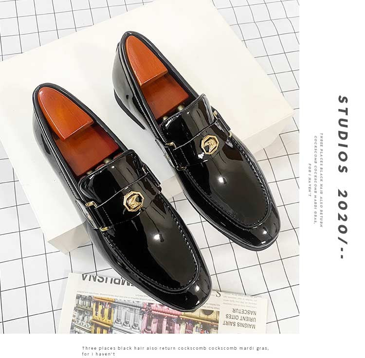 New Black Loafers Men Slip-On Round Toe Fashion Mens Dress Shoes Free Shipping Wedding Shoes for Men Size 38-47
