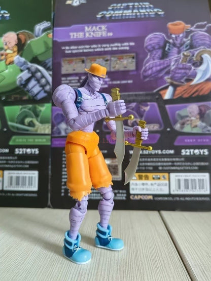 Capcom Captain Commando Criativo Anime 3.75 polegadas Bonecos de Ação Modelo Colecionável Brinquedos Decoração de Quarto Presente Surpresa Infantil