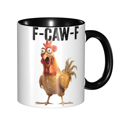 Funny F-Caw-F Chicken FCAWF Mug Fun Tea Cup Gift For Women Men