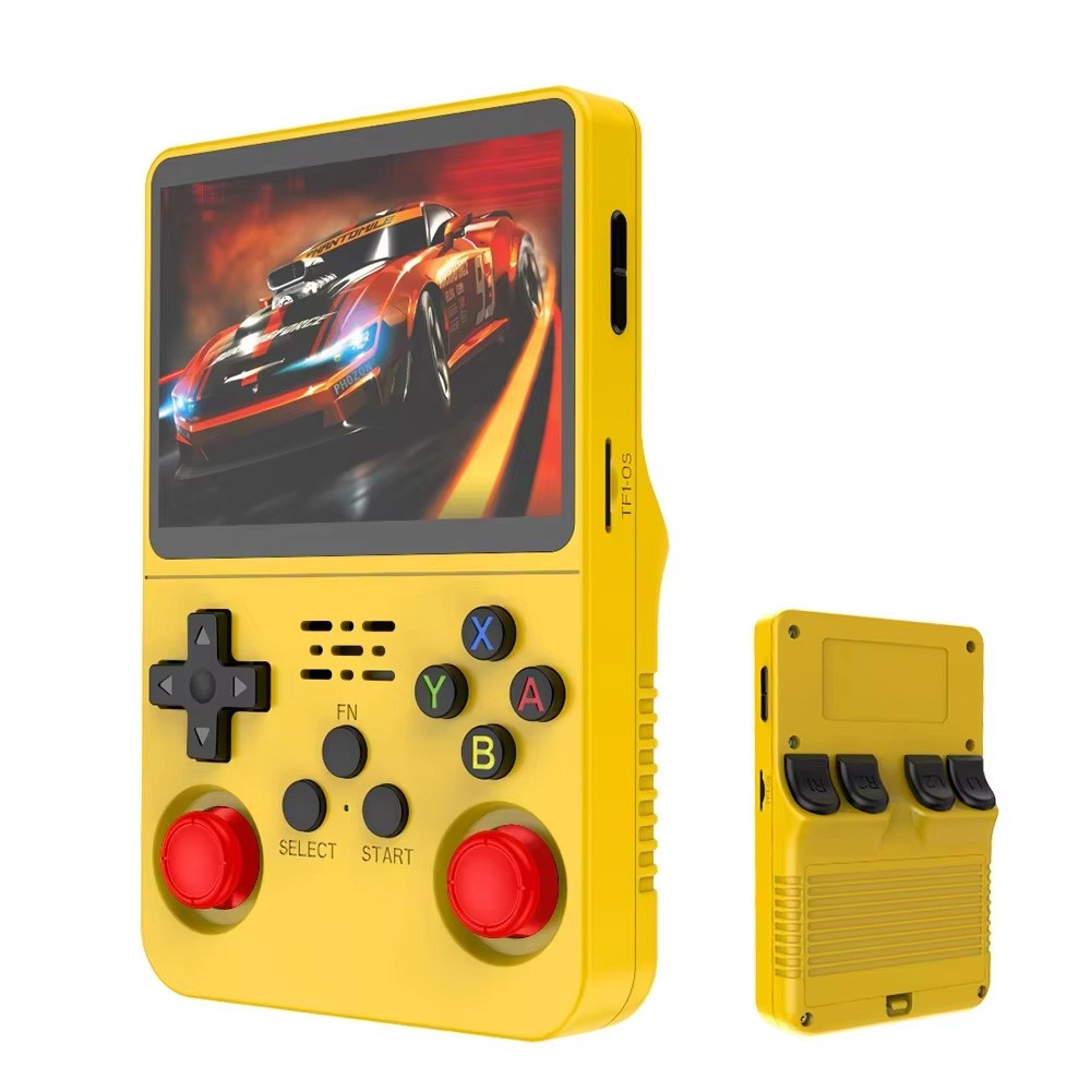 R36S Original Retro Handheld Game Player Arkos System 3.5" IPS Screen Portable 64/128GB Hall Effect Emulator Wireless Gamepad