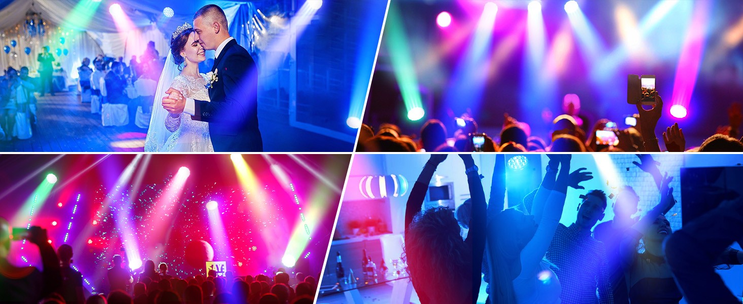 4PCS 19x15W Moving Head Light Beam RGBW Stage Effect Lighting Projector Zoom Wash Lights for Party Concert Theater Live Show Bar