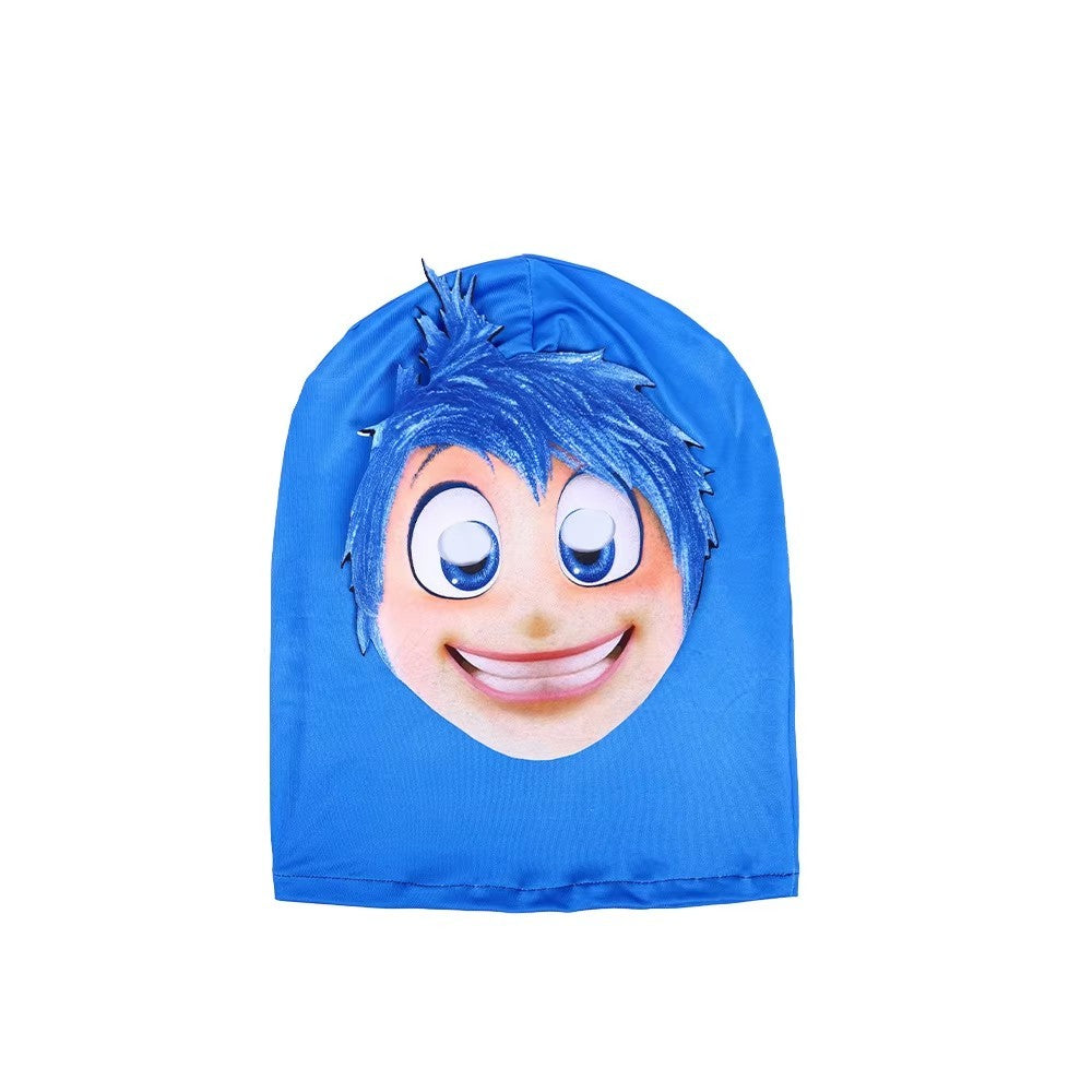 2025New Anime MovieInside Out 3D Printed Joy Disgust Anger Sadness Cosplay Costume Headgear Halloween PartyGame Mask Gift