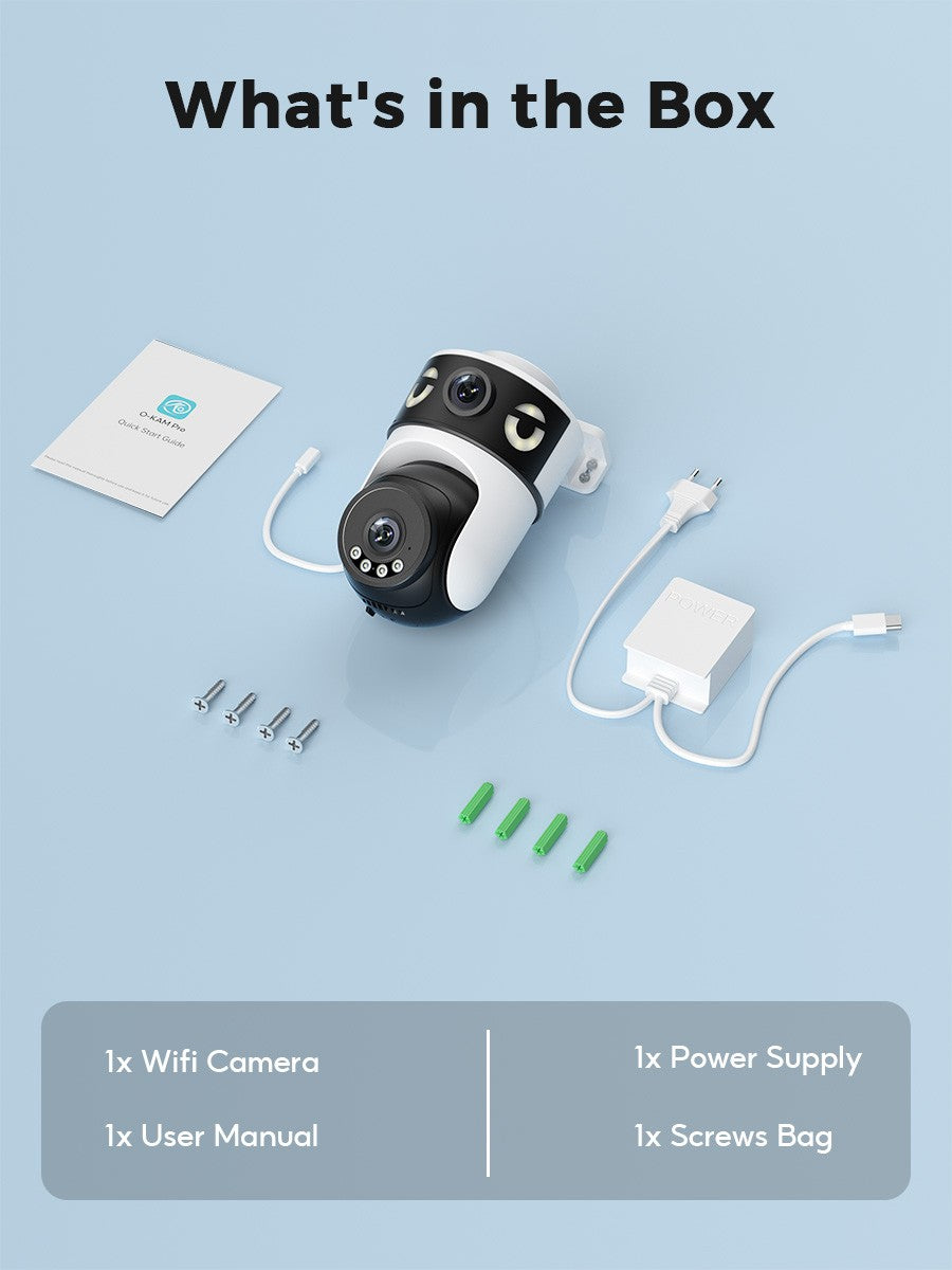 10MP 5K Dual Lens PTZ IP Camera with Dual Screen 8MP Ai Human Detection Auto Tracking Wireless Outdoor Surveillance Camera O-KAM