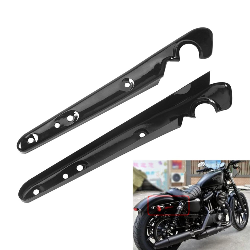 Par de Suportes Traseiros de Para-lama Brilhante para Motocicleta, Capas de Para-lama, Suporte de Seta para Harley Sportsters XL 883 1200 48 72