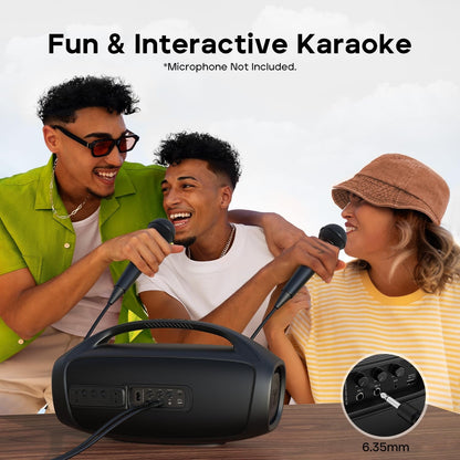 Caixa de Som Bluetooth TRIBIT StormBox Blast 2, Potência de 200W com Subwoofer, Alto-falante de Festa Externo IP67, 30 Horas de Reprodução, LED, Entrada para Microfone