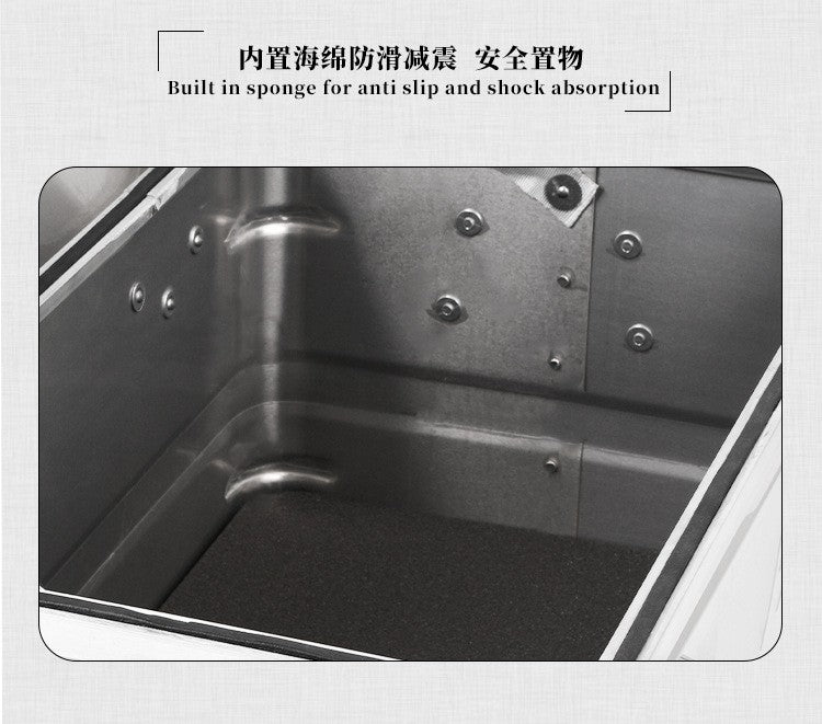 MOUNTAINHIKER Outdoor Storage Box Camping Picnic Travel Aluminum Alloy Large Capacity Box Silver Storage Bag 30-80L