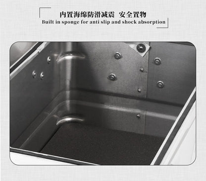 MOUNTAINHIKER Outdoor Storage Box Camping Picnic Travel Aluminum Alloy Large Capacity Box Silver Storage Bag 30-80L