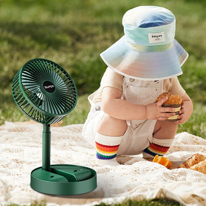 Retractable Fan USB Charging Folding Portable Mini Desktop Electric Fan Dormitory Outdoor Cooling Appliances Adjustable Home Fan