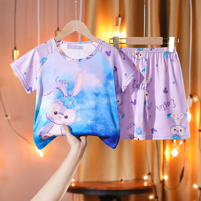 Summer Children Clothing Boys Girls Kids Clothing mermaid Sets Mikey Minnie Cartoon Suit Kid Sleepwear Short Sleeve Nighty
