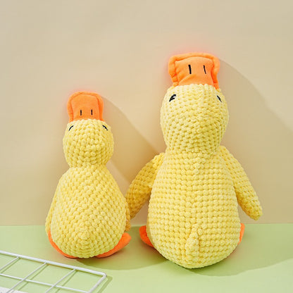 Brinquedos para Cães Pato de Pelúcia para Pequenos e Grandes Cães Resistente à Mordida Ranger os Dentes Brinquedo de Pato que Emite Som para Aliviar o Estresse
