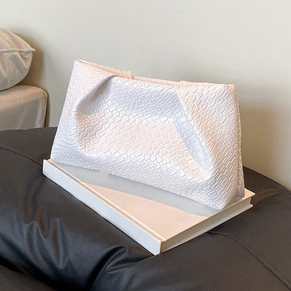 Large Capacity Shoulder Bag New Fashion Popular Woven Commuter Simple Clutch Bags Retro Evening Phone Pocket