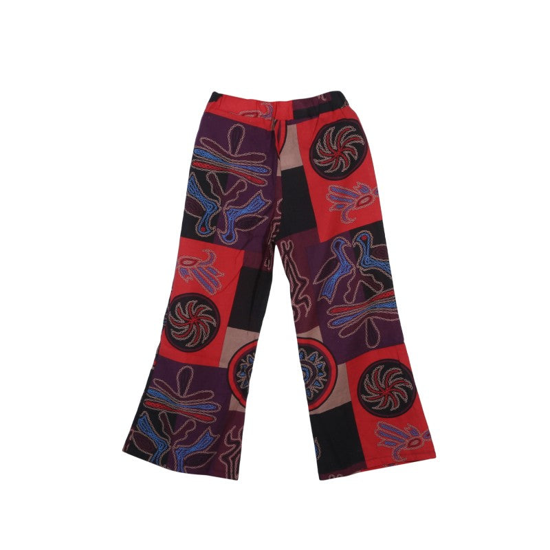 Ethnic Style Wide Leg Trousers Women Yoga Harem Pants Gypsy Hippie Thai Boho Court Pants Ruched Waist Aladdin Women's Pants