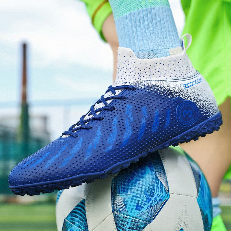 New High Top Football Shoes Cleats Soccer Shoes Boys And Girls Broken TF Nails For Adult Competitions Long Nails Training Boots