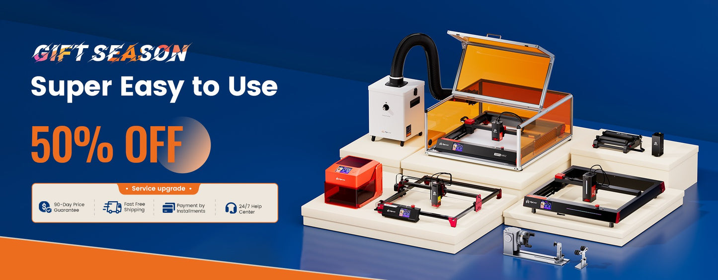 Máquina de Gravação a Laser AlgoLaser PIXI Portátil e Inteligente com Tela Sensível ao Toque de 3,5", Desenho à Mão/Sem Fio/Cartão SD/Gravação Offline