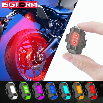 Luzes de Moto Drone Strobe Light USB LED Anticolisão Bicicleta Aeronave Voo Noturno Mini Luz de Sinalização de Aviso Piscante