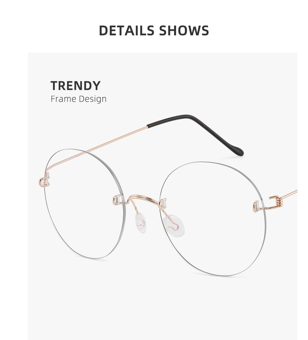 Round Blue Light Glasses Women Screwless Eyeglasses Frame Men 2025 New Women Round Denmark Korean Glasses Frame Vintage Eyewear