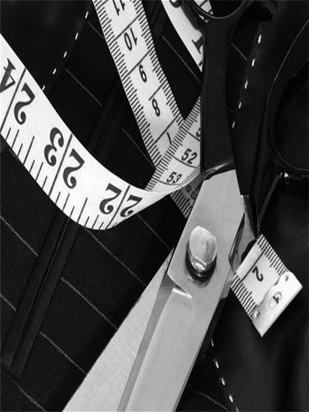 2 Piece Chic Pinstripe Navy Blue Men Suits  Set High Quality Formal Double Breasted Peak Lapel Suit Slim Fit Smart Casual Tuxedo