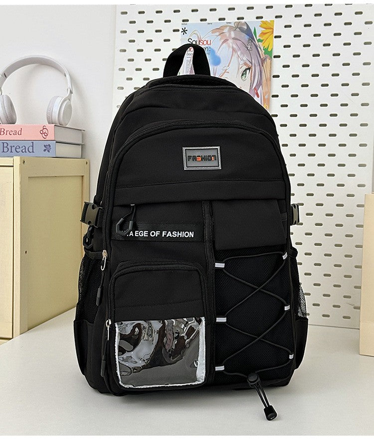 Mochila Escolar Estilo Japonês Bolsa Pequena para Boneca Grande Capacidade para Estudantes do Ensino Médio e Fundamental Masculino e Feminino Jovem Casual