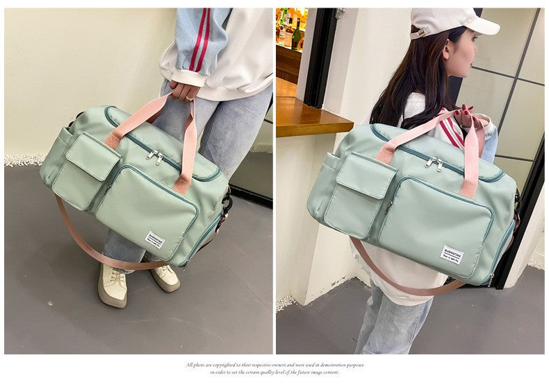 Womne's Travel Bags Handbags Gym Shoulder Bags Oxford Fitness Camping Trekking Bags Hiking Waterproof Outdoor Crossbody Bag