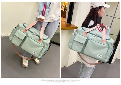 Womne's Travel Bags Handbags Gym Shoulder Bags Oxford Fitness Camping Trekking Bags Hiking Waterproof Outdoor Crossbody Bag