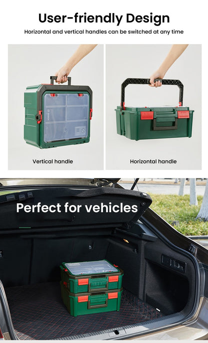 Caixa de Ferramentas Empilhável Bosch System Box Estojo de Ferramentas Multifuncional Empilhável Conjunto S e M Estojo de Transporte Sistema Caixa de Armazenamento