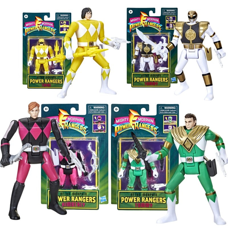 Mighty Morphin Power Rangers Re-Ignition Auto-MorphinBlack Ranger Red Ranger GoldarPatrulheiro de Massinha Rita Repulsa Boneco Articulado Dol