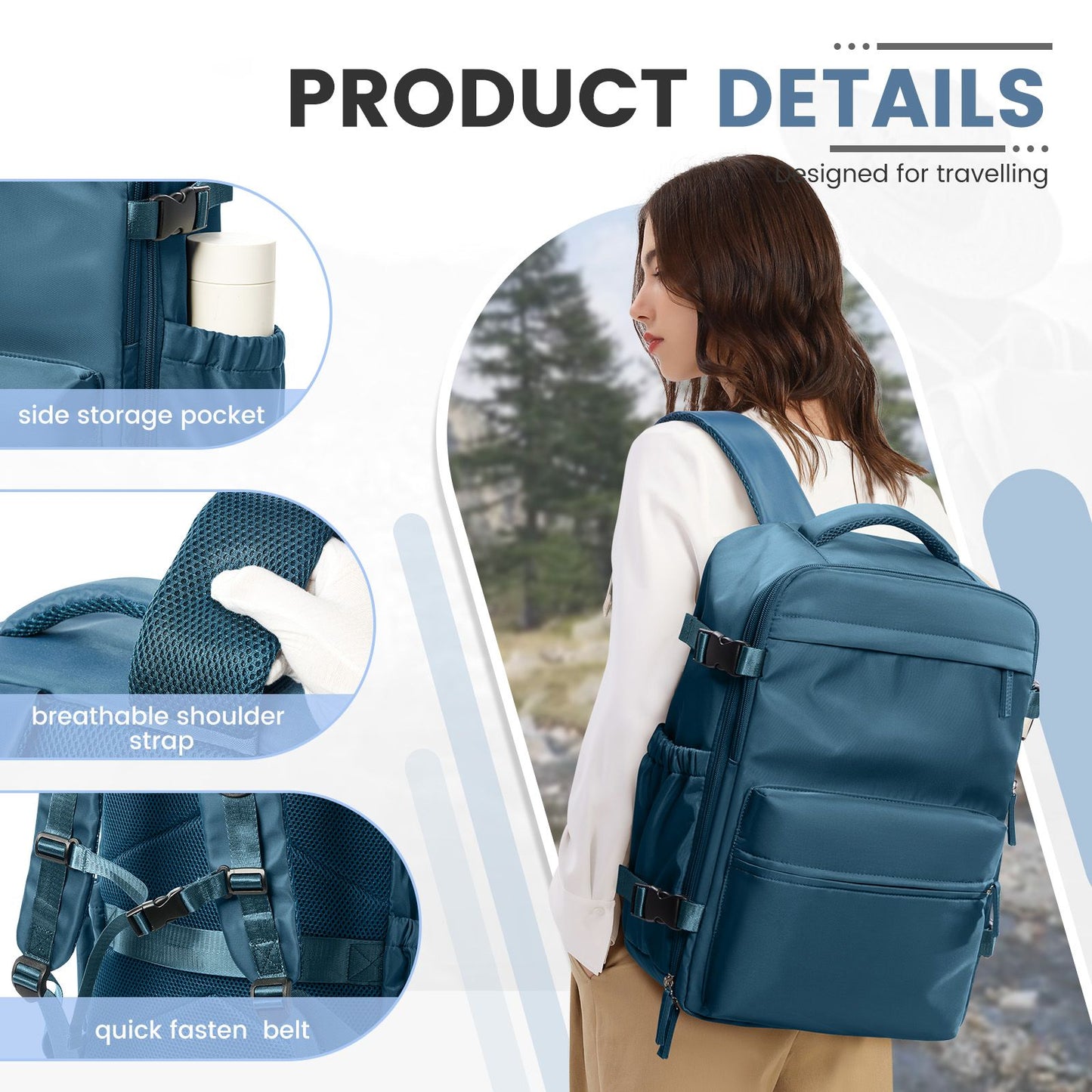 Ryanair 40x20x25 Cabin Bag Men Air Vacuum Compression Backpack Hand Luggage Laptop Backpack,42x29x15 Vacuum Clothing Storage Bag