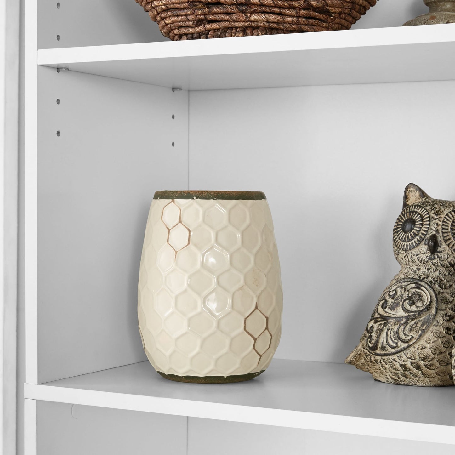 5-Shelf Bookcase with Adjustable Shelves,Solid Wood/Closed Back/Display Bookshelf for Living Room,Bedroom,Home and Office,White