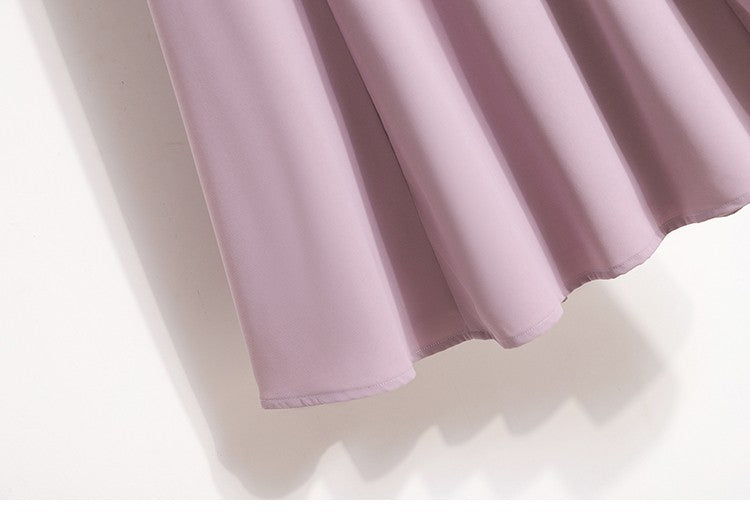 Ladies' Summer High Waist Plus Size Skirts 2026 Mid To Long Flowing Suit Skirt New Style Casual Solid Color A-line Skirt