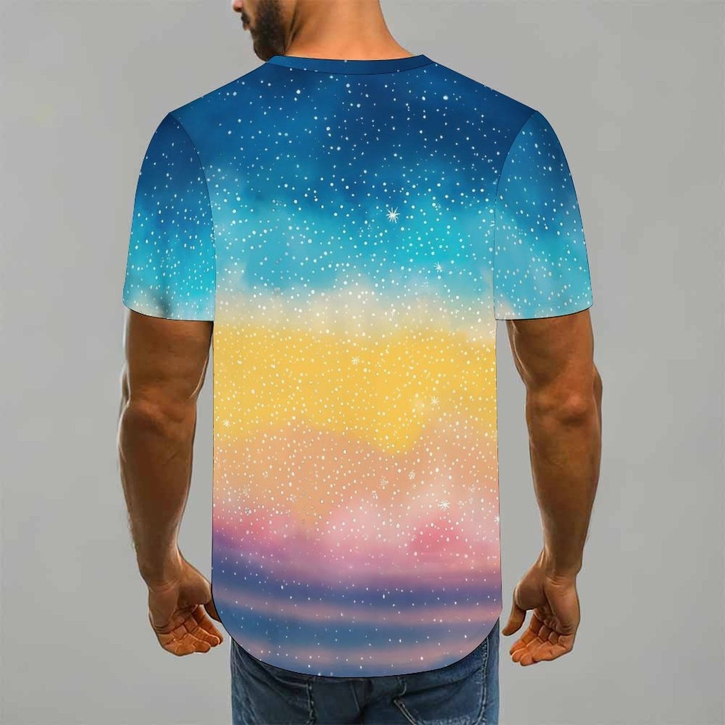 Men Print T Shirt Short Sleeve Crew Neck Casual Summer Fashion Tees Tops For Daily Outdoor Wear
