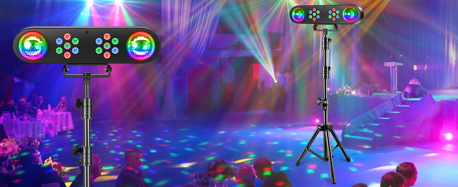 30W RGB 3in1 Bracket Effect Lights Dyeing Magic Ball Lights Remote Control Stage Effect Lighting Projector for DJ Party Concert